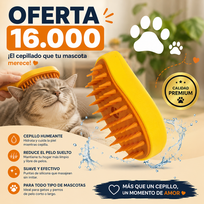 Cepillo Vapor Recargable para Mascotas