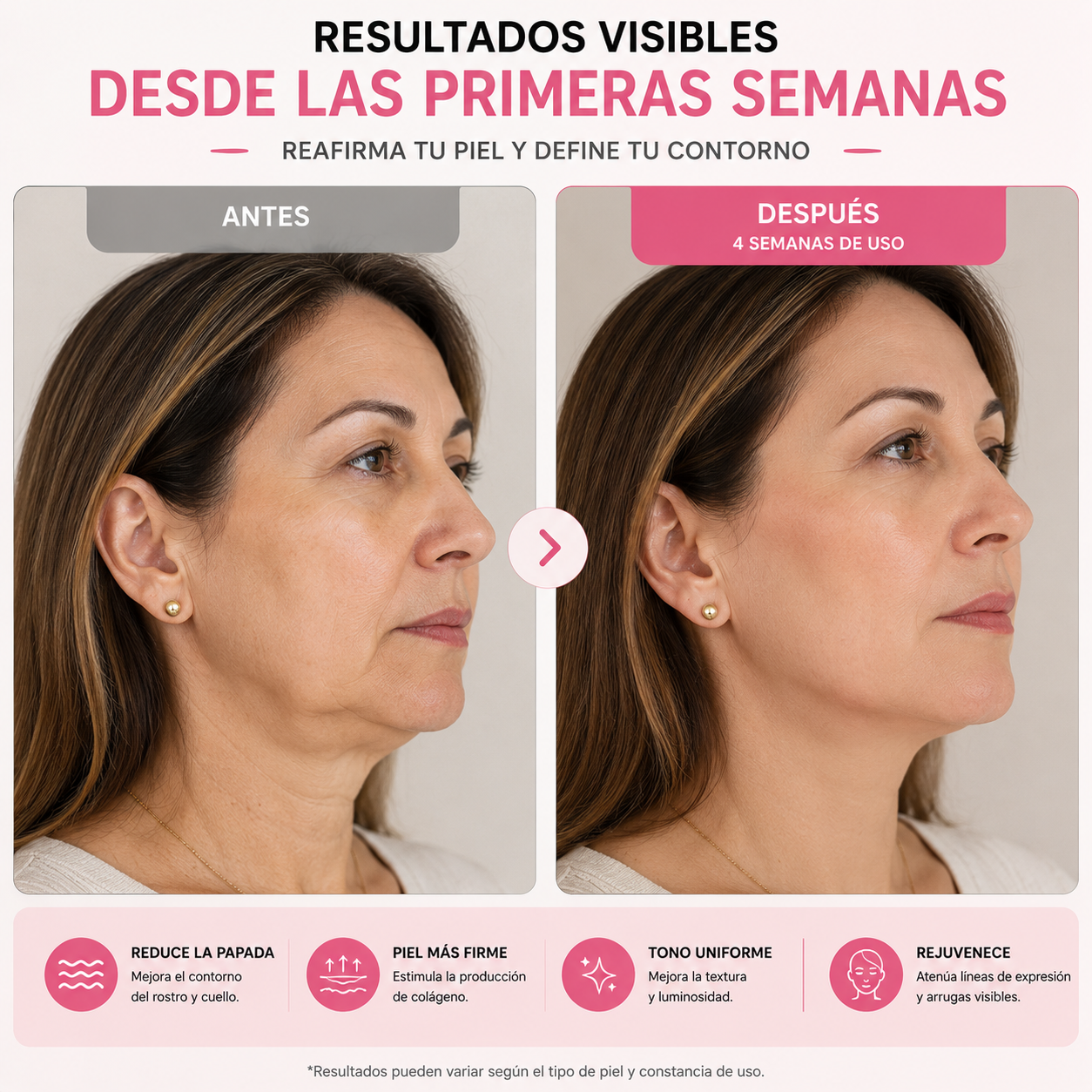 Masajeador Facial y Cuello LED