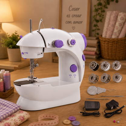 Mini máquina de coser eléctrica