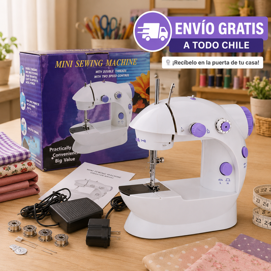 Mini máquina de coser eléctrica