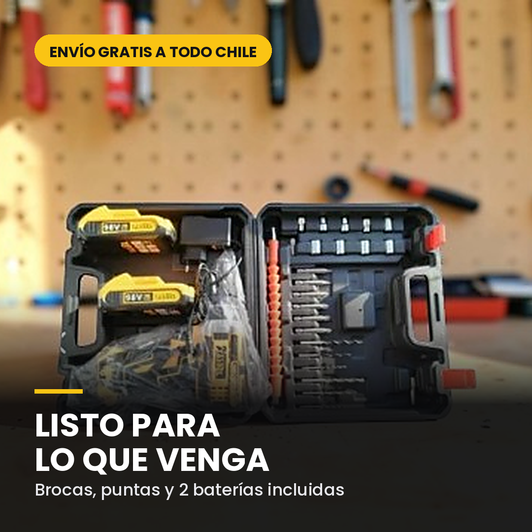 TALADRO INALAMBRICO 21V AMARILLO