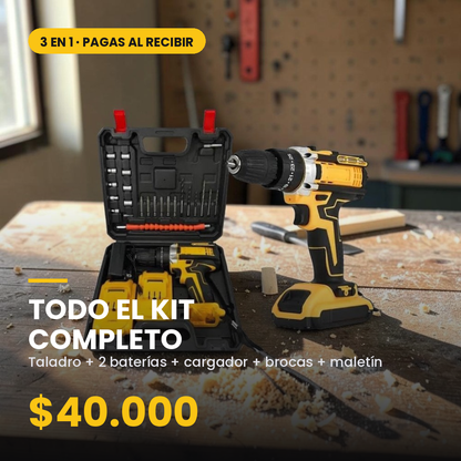 TALADRO INALAMBRICO 21V AMARILLO